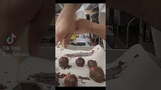 Chocolate covered strawberries halloween food cookingshorts [upl. by Renell]