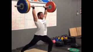 Klokov split power clean into press  jerk [upl. by Aderfla]