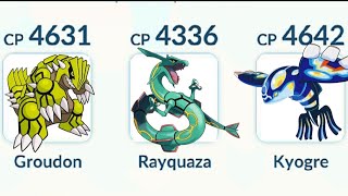 THE THREE LEGENDARIES OF HOENN GROUDON RAYQUAZA AND KYOGRE [upl. by Aleacem397]