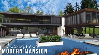 Bloxburg Luxury Modern Mansion  Speedbuild  Roblox Bloxburg [upl. by Kirimia]