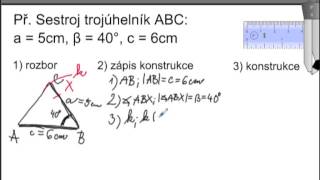 Mgr Michaela Králíková  Konstrukce trojúhelníku  sus [upl. by Asiaj]