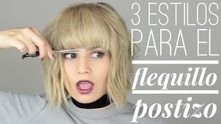 3 Peinados fáciles para cabello corto con flequillo  How to use clipon bangs  Maiah Ocando [upl. by Bohon]