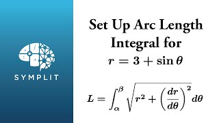 Set up integral for arc length of a polar curve [upl. by Salot]