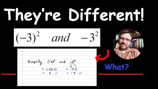 Squaring Negative Numbers  Theyre Different [upl. by Amaryllis885]