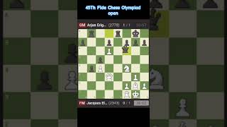 Fide Chess Olympiad open 2024 FM Jacques Elbilia vs GM Arjun Erigaisi [upl. by Nylyoj]