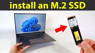 How to mount and install an NVMe M2 2280 SSD in a laptop computer or desktop computer [upl. by Anaiv100]