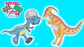 Le gare di corsa degli animali  Una gara preistorica  Gara dei dinosauri 2 girone [upl. by Etteyafal]