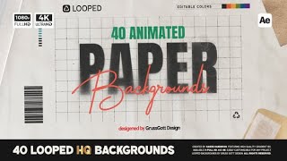 Paper Backgrounds  After Effects Template [upl. by Brennen245]