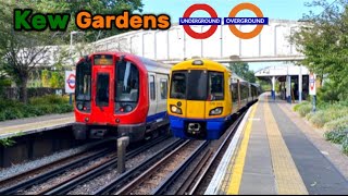 District Line and London Overground Trains at Kew Gardens Station [upl. by Okin]