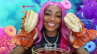 Huge 1lb Grilled Lobster Tails Mukbang [upl. by Sundberg]