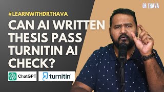 Can AI WRITTEN THESIS pass TURNITIN AI check [upl. by Efeek]