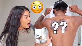 I Got My Girlfriends Face Tatted See Her Reaction SHOCKING [upl. by Einahpts668]