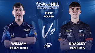 PDC World Darts Championship 2022 Round 1 William Borland vs Bradley Brooks 2021 12 17 HUN [upl. by Tomkiel]