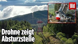 SeilbahnAbsturz in Piemont Hier sind 14 Menschen in einer Gondel ums Leben gekommen [upl. by Arreip]