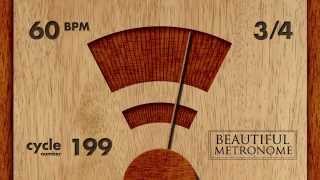 60 BPM 34 Wood Metronome HD [upl. by Humph138]