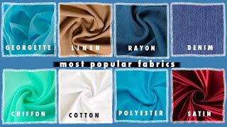 Fabric Types  Material for Sewing  Learning About Fabrics  Most Popular Fabric and Uses [upl. by Odirfliw991]