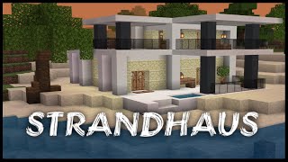 Modernes Strandhaus bauen in Minecraft  Blockdenkerin [upl. by Nekal]