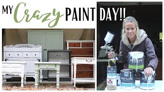 Painted Furniture  Before amp After Furniture Makeovers  Painting with an Air Sprayer [upl. by Noelc562]