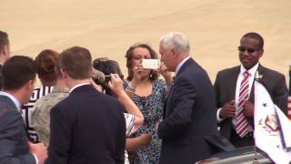 Vice President Pence Arriving at Langley Air Force Base [upl. by Latvina169]