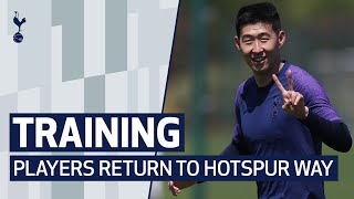 TRAINING  SPURS PLAYERS RETURN TO WORK AT HOTSPUR WAY [upl. by Lukin]