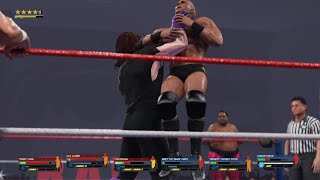 WWE 2K24Raw122 Undertaker Bret Hart Roddy Piper vs Yokozuna Lex Luger Terry Funk [upl. by Weisman]