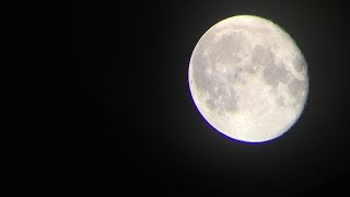 The moon on Celestron inspire 100mm telescope [upl. by Wadell]