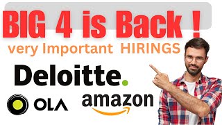 Deloitte Hiring  PANASONIC  OLA  KPMG  Amazon  Fresher Hiring  Experienced JOBS  2023 2024 [upl. by Atteloc]