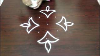 deepam kolam designs with 7 to 1 dots muggulu designs with dots simple rangoli designs with dots [upl. by O'Neill]