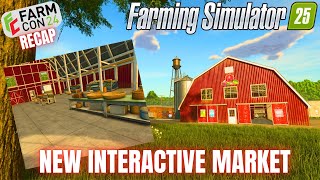 NEW INTERACTIVE FARMERS MARKET  Farming Simulator 25 [upl. by Nomed]