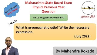 What is gryomagnetic ratio Write the necessary expression [upl. by Annwahsal]