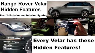 Range Rover Velar Hidden Features  Part 2 Exterior and Interior Lighting [upl. by Naelopan]