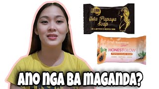 HONESTGLOW PAPAYA KOJIC SOAP AND NEGRA ULTIMA GLUTA PAPAYA SOAP REVIEW [upl. by Brandenburg]