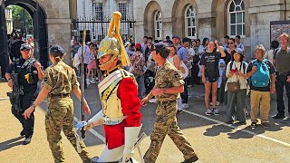 NO TOUCHING WILDER DAY THREE WITH NEW SIGNS  POLICE HEAT AND A MELTDOWN at Horse Guards [upl. by Aleciram466]