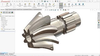 Solidworks tutorial  How to make Helical Bevel Gear in SolidWorks [upl. by Neffirg]