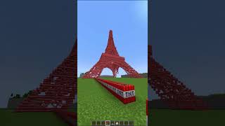 Minecraft TNT Eiffel Tower shorts minecraft [upl. by Atrice]