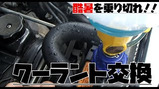 クーラント交換。サーモスタットを外さぬ簡単交換。コツさえ掴めばエア抜きも難しくない！！パジェロミニ H58A [upl. by Roshan73]