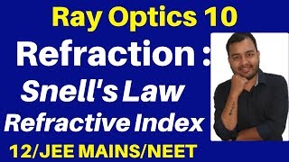 Ray Optics 10  Refraction Of Light  Snells Law amp Refractive Index JEENEET [upl. by Rattan487]