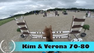 Kim en Verona oefenspringen 70 en 80 cm 18 juni 2016  Gopro [upl. by Eniamrahc]