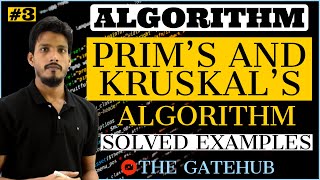 Prims And Kruskal Solved Examples Part3  Minimum Cost Spanning Tree  GATECSE  DAA [upl. by Apul]