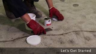 Repair a cracked concrete floor  Rizistal [upl. by Tanberg]