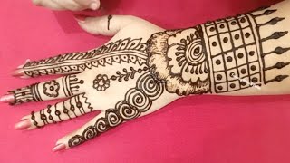 New Mehndi Design 2025 Simple Back Hand Mehndi Design Karva Chauth And Mehndi Design 👆🏻👈🏻 [upl. by Bornstein336]