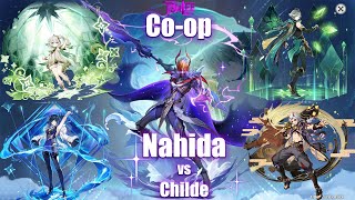 Random coop Nahida Yelan Itto amp Alhaitham vs Childe [upl. by Niraj]