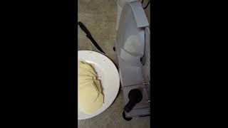 Borlebbi Meat Slicer  short usage demo and review  clean behind blade [upl. by Yve]