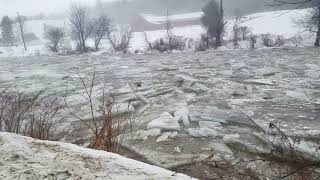 The Mad River ice Jam January 12th 2018 the mad River ice jam January 12th 2018 [upl. by Petrine181]