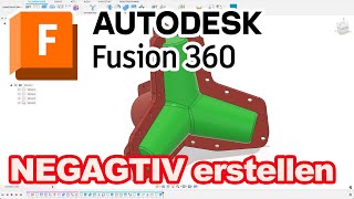 Negativ Form erstellen Fusion 360 CAD Tutorial [upl. by Rahm723]