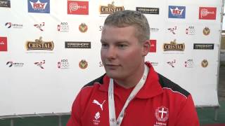 Interview DEN of Jesper Hansen  Mens Skeet World Champion at Lima 2013 ISSF WCH [upl. by Yar]