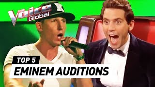 BEST EMINEMs Lose Yourself Blind Auditions in The Voice [upl. by Aniryt]