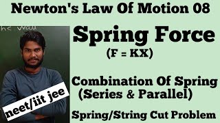 NLM 08  Spring Force F  KX  Combination Of Spring  Class 11th  NEETIIT JEE [upl. by Lorak]