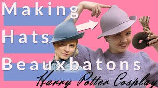 I made the Harry Potter Beauxbatons hat using this weird trick  Hat Blocking Hacks [upl. by Acsot245]