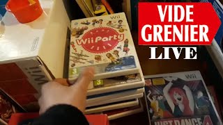 Vide Grenier Live  Brocante 2 consoles avec du rétro et un jeu de société vintage [upl. by Aerdnahc]